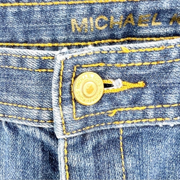 ✅ MICHAEL MICHAEL KORS WIDE LEG CROPPED JEANS SIZE 10 PETITE - Picture 3 of 8